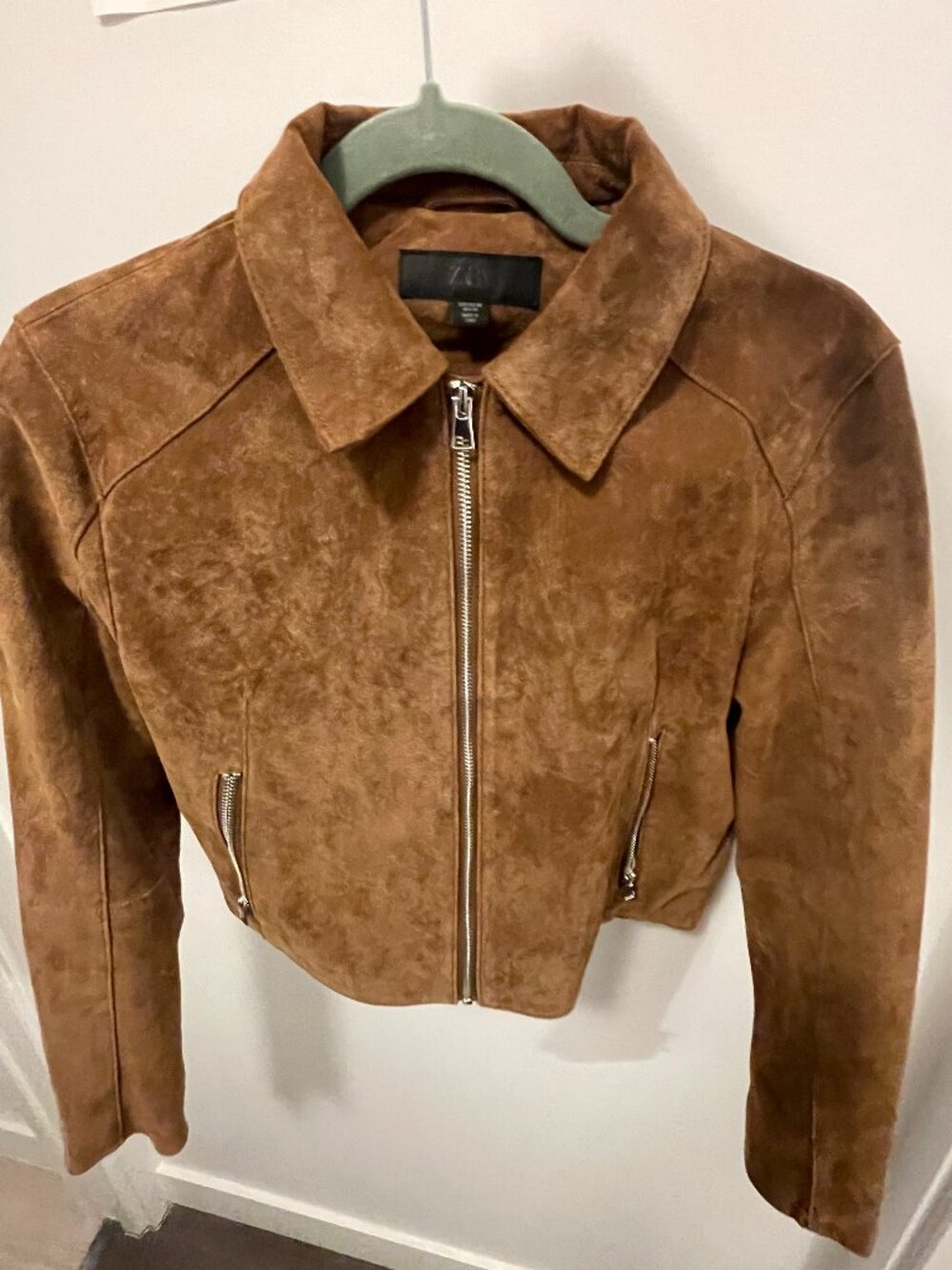 Suede Leather Jacket - Zara